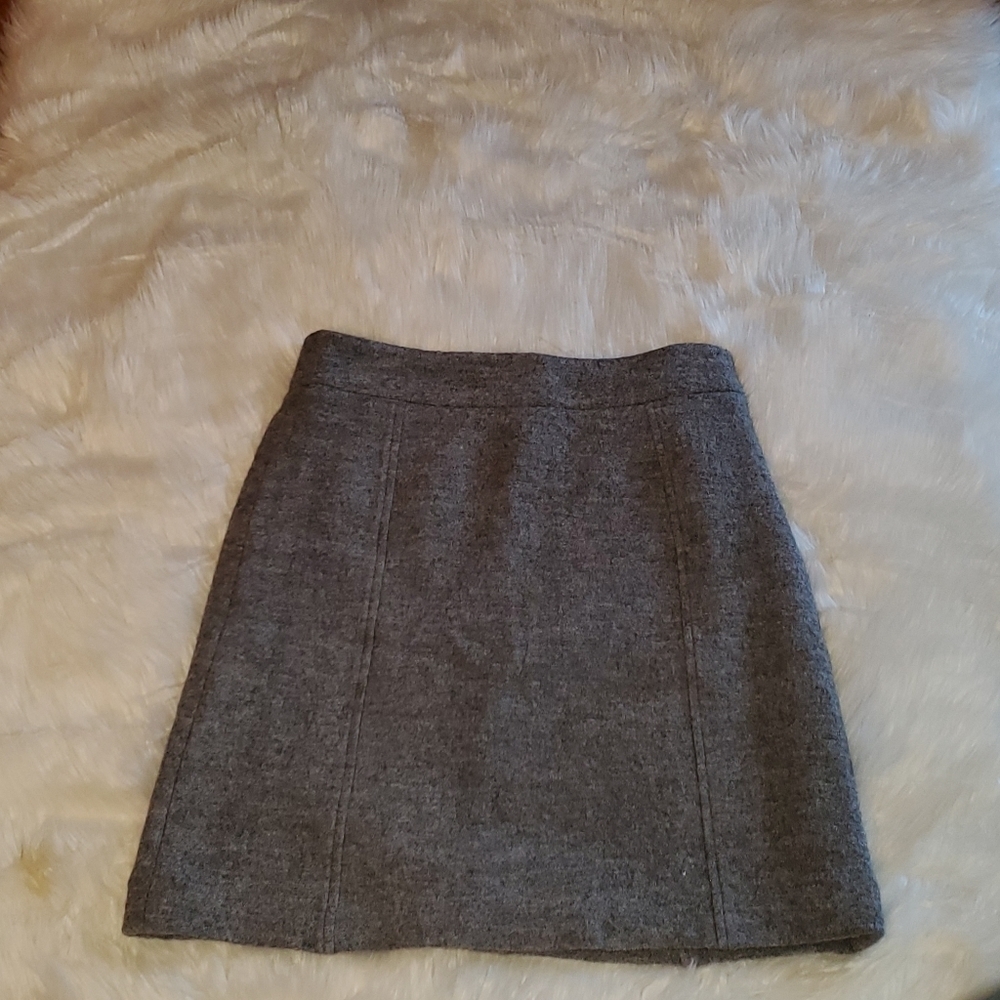 Ann Taylor Factory Wool Pencil Skirt SZ 0 Gray